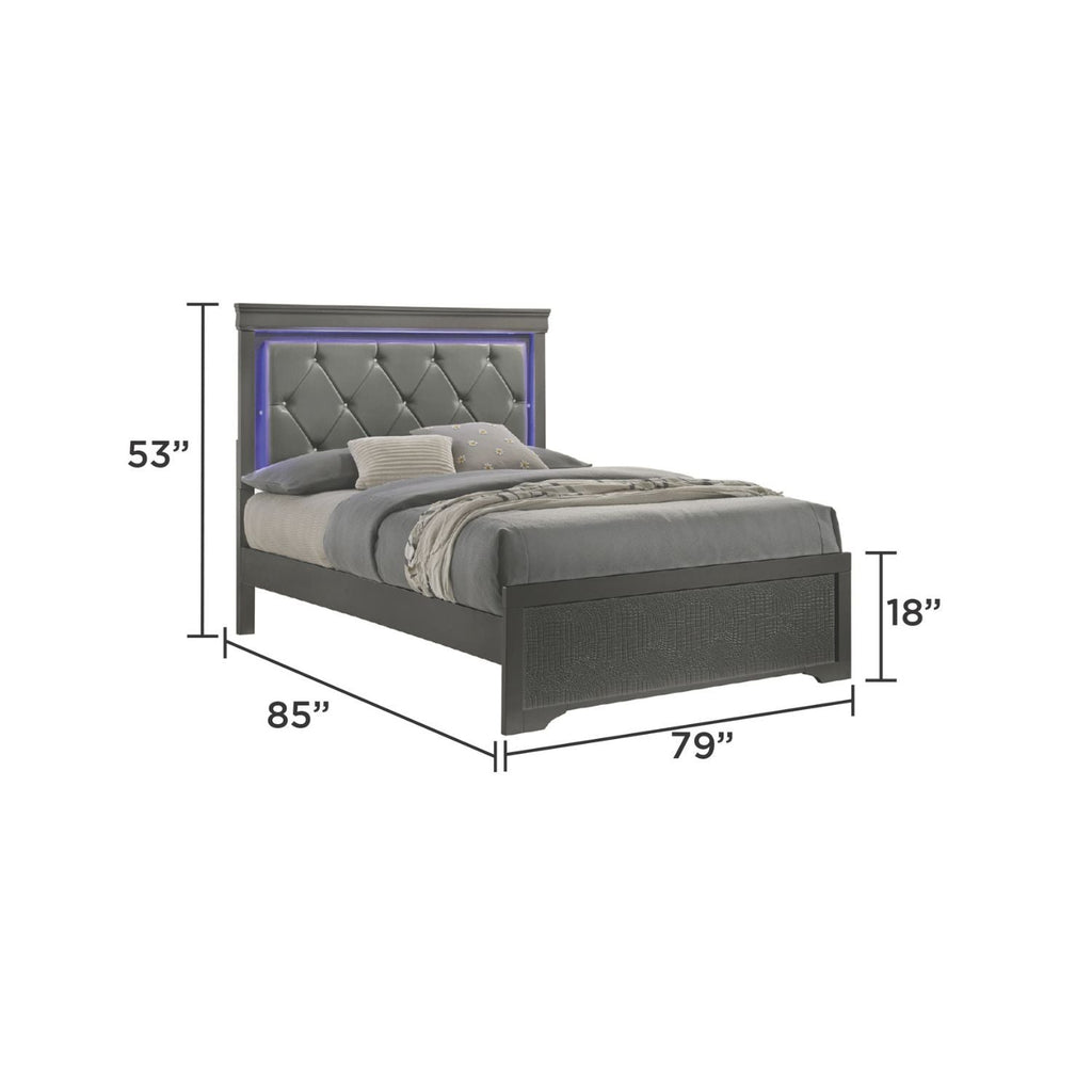 Blaze LED Upholstered Bedroom Set