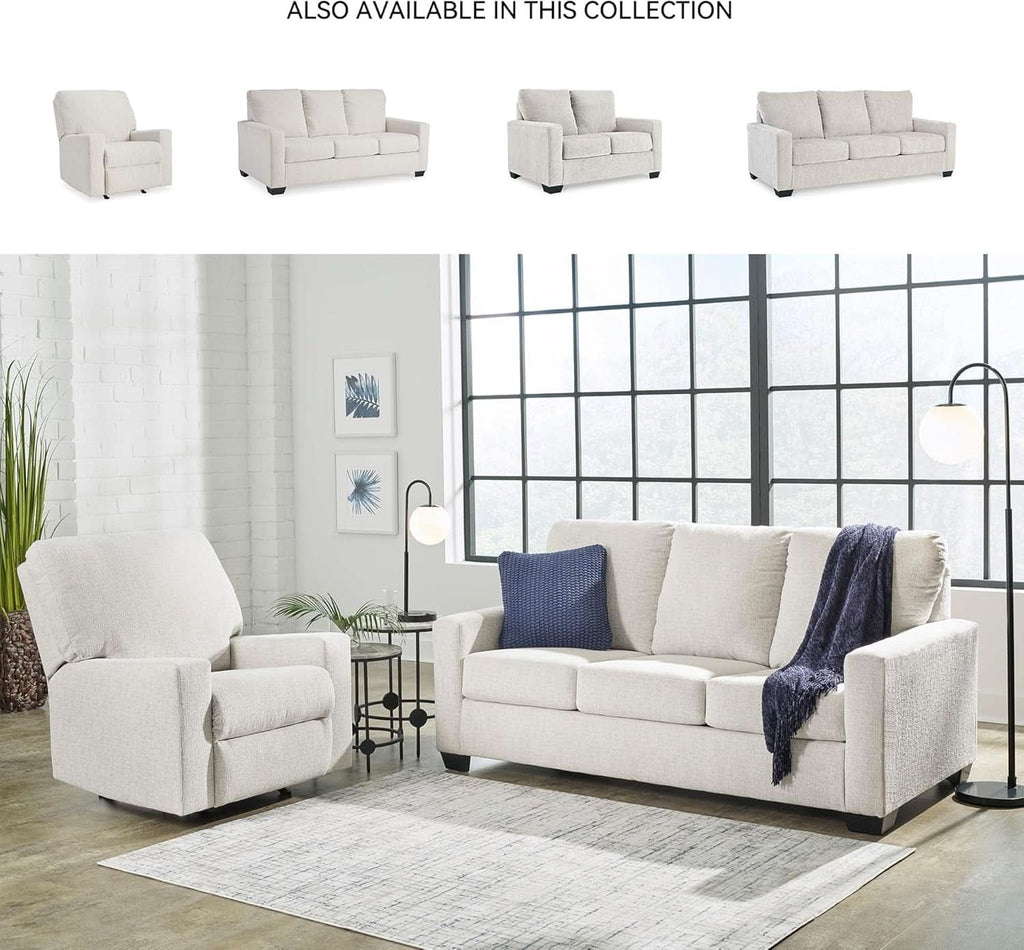White Queen Upholstered Sleeper Sofa With Gel Memory Foam