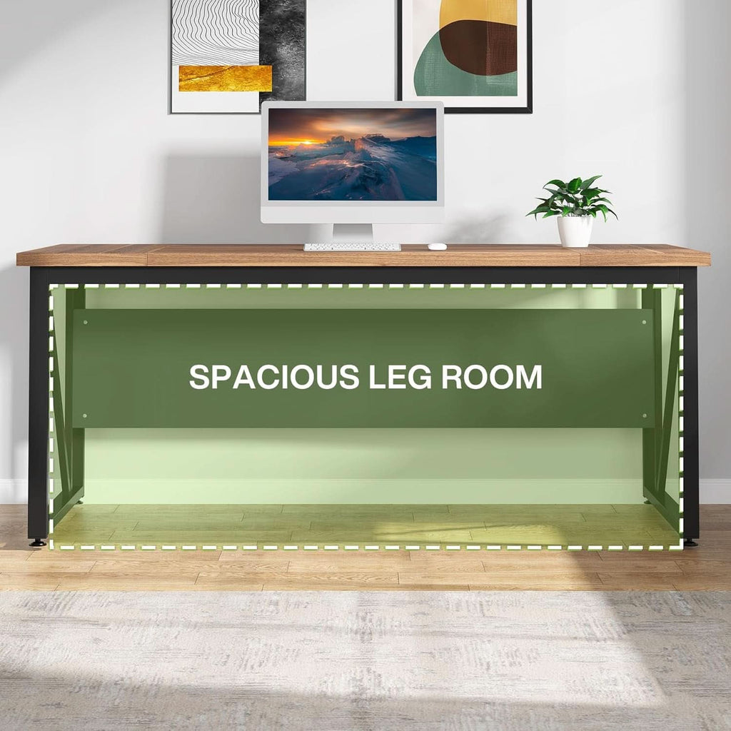 63 Inch L Shaped Desk With 47 Inch File Cabinet Brown Black