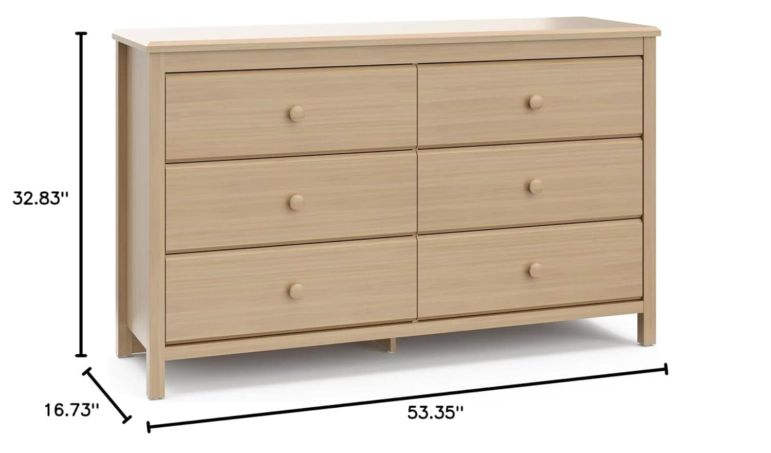 Driftwood 6 Drawer Dresser Greenguard Gold Certified