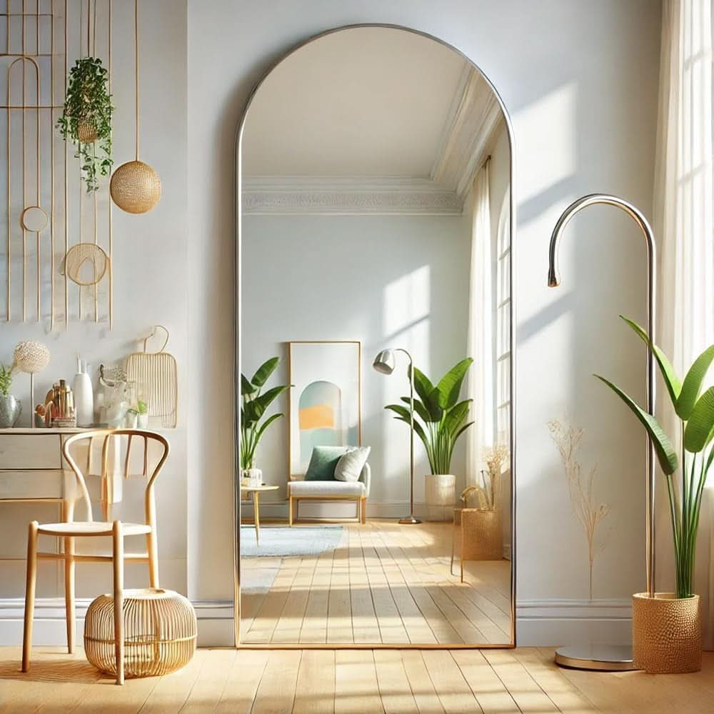 Arched Full Length Mirror 64x21 Inches For Living Room