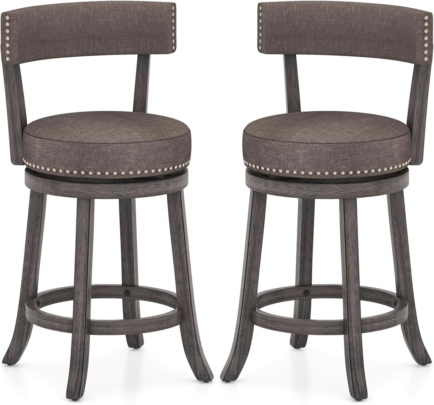 Swivel Bar Stools Set of Two for Kitchen