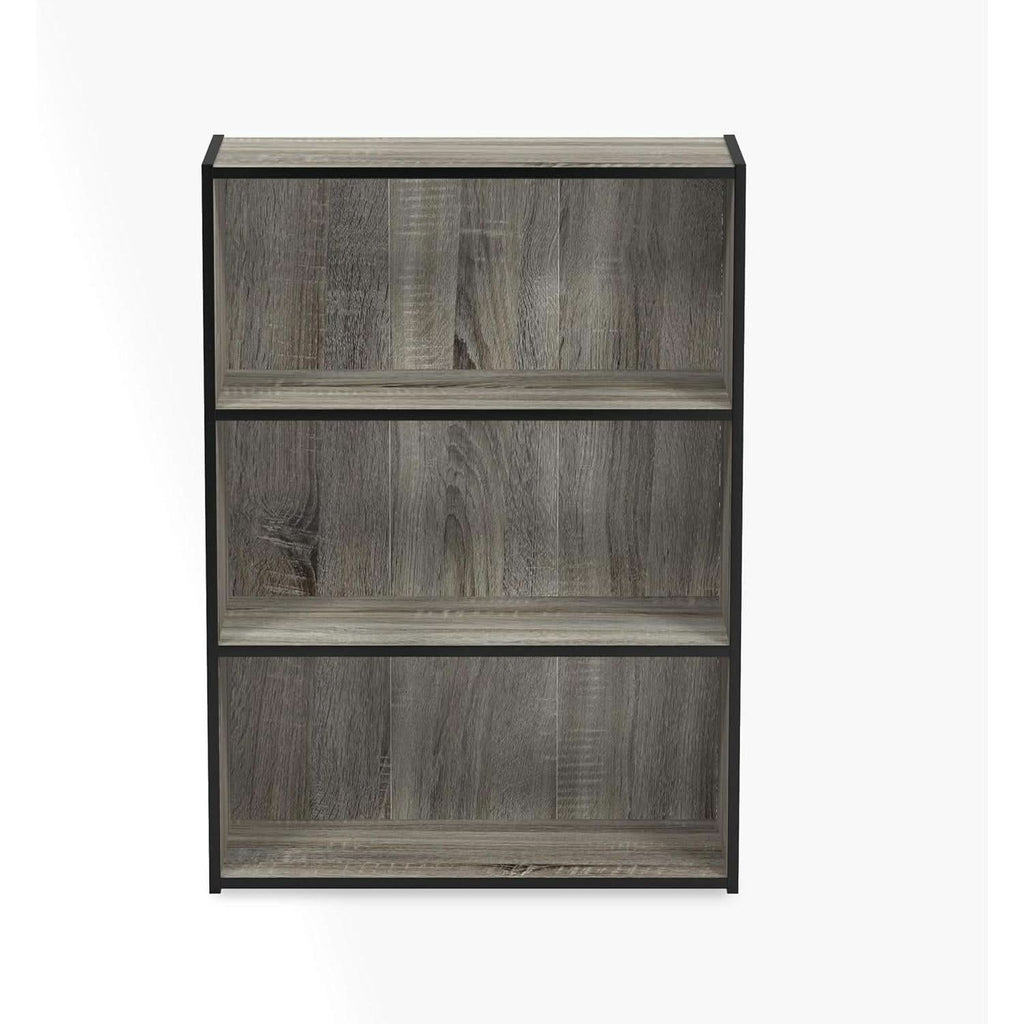 Pasir 3 Tier Open Shelf Bookcase in French Oak Grey