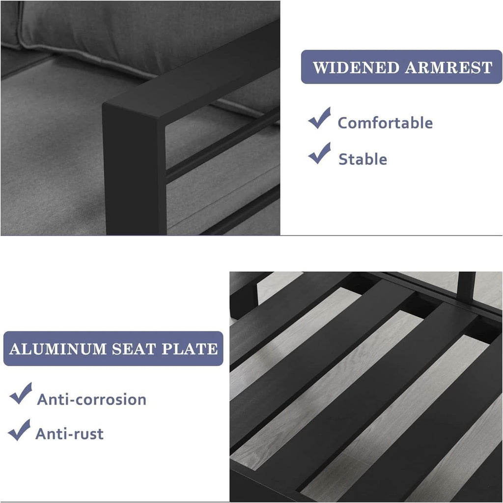 Aluminum Loveseat Sofa for All-Weather Outdoor Relaxation