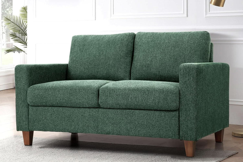 Green Mid-Century Sofa and Loveseat Set