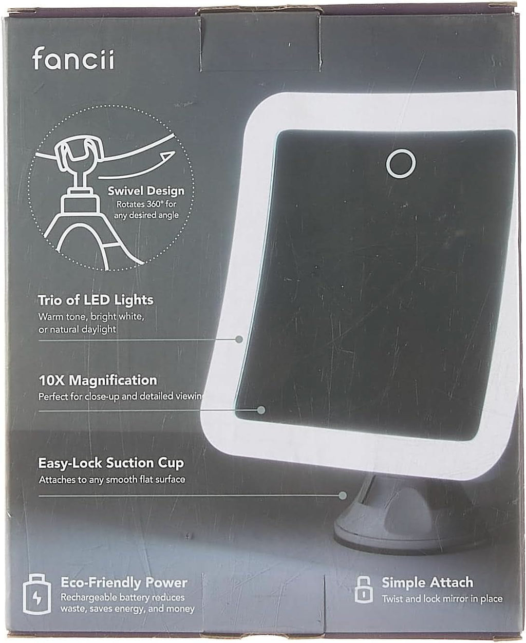 Rechargeable 10X Magnifying Mirror With LED Lights