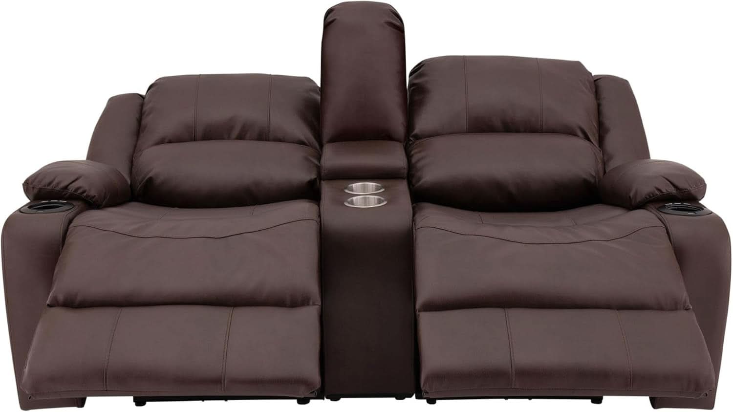 67 Inch Powered RV Wall Hugger Recliner Sofa Mahogany