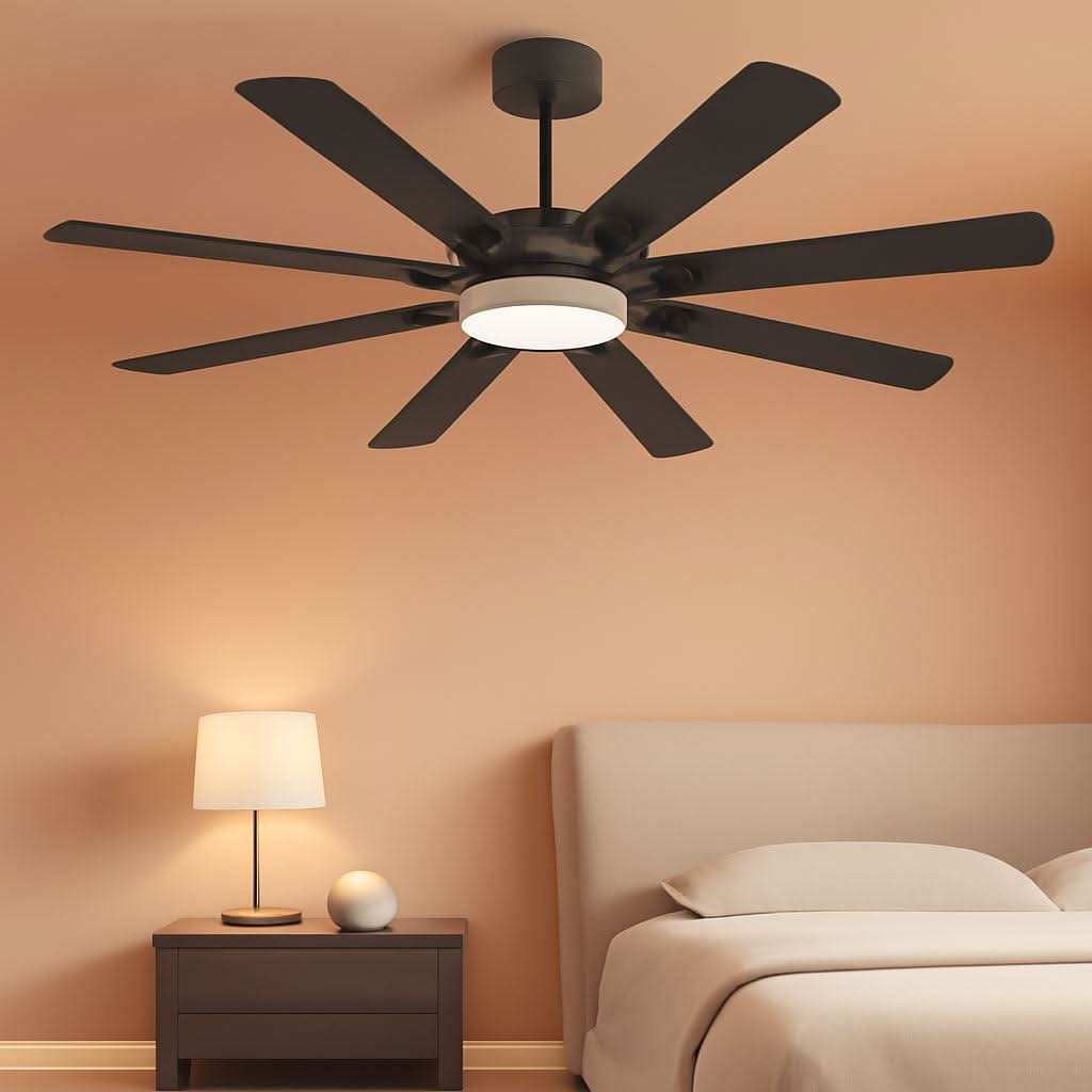 65 Inch Ceiling Fan With Remote And Dimmable LED Lights