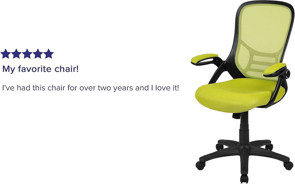 Ergonomic Mesh Back Office Chair Lumbar Support Black Green
