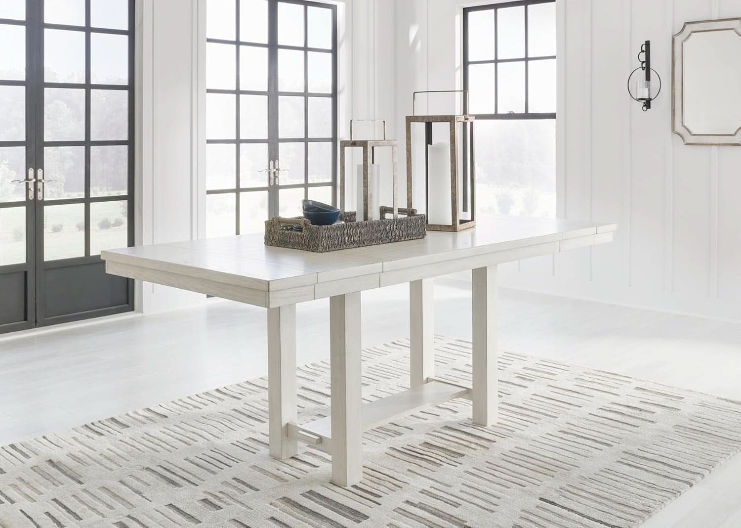 Robbinsdale Counter Height Dining Extension Table 42W 86D White