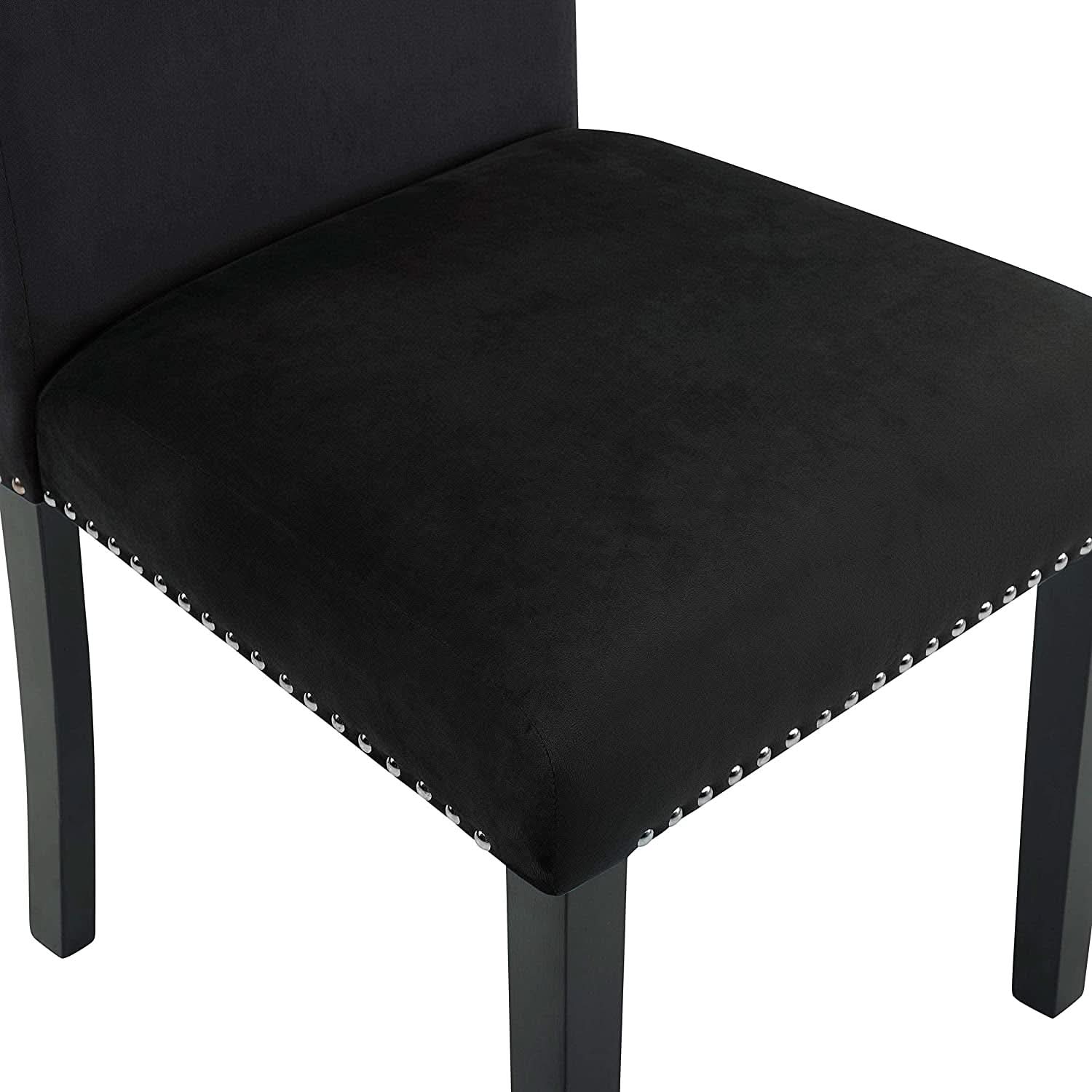 64 Inch Dining Table With Faux Marble Top And Black Base
