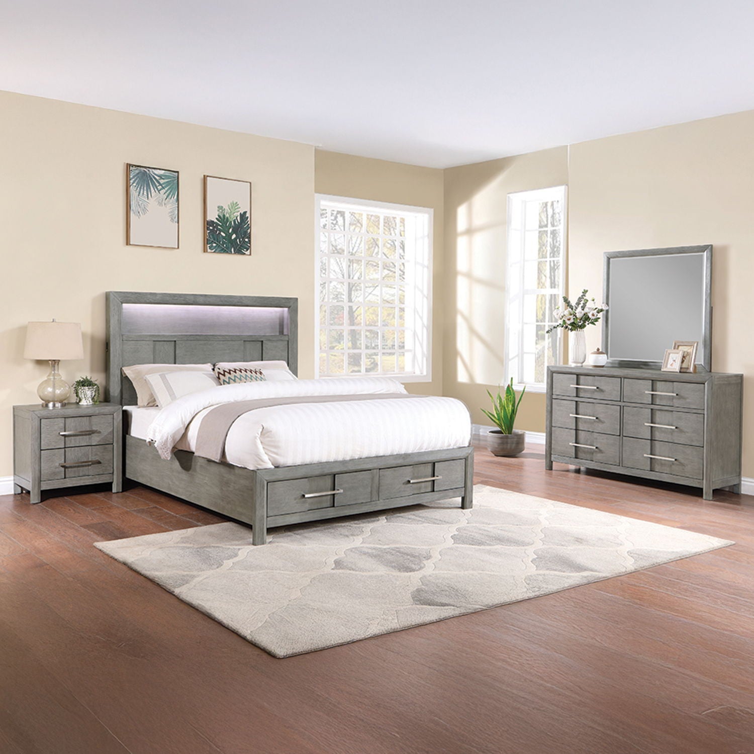 Kenzo LED Storage Bedroom Set