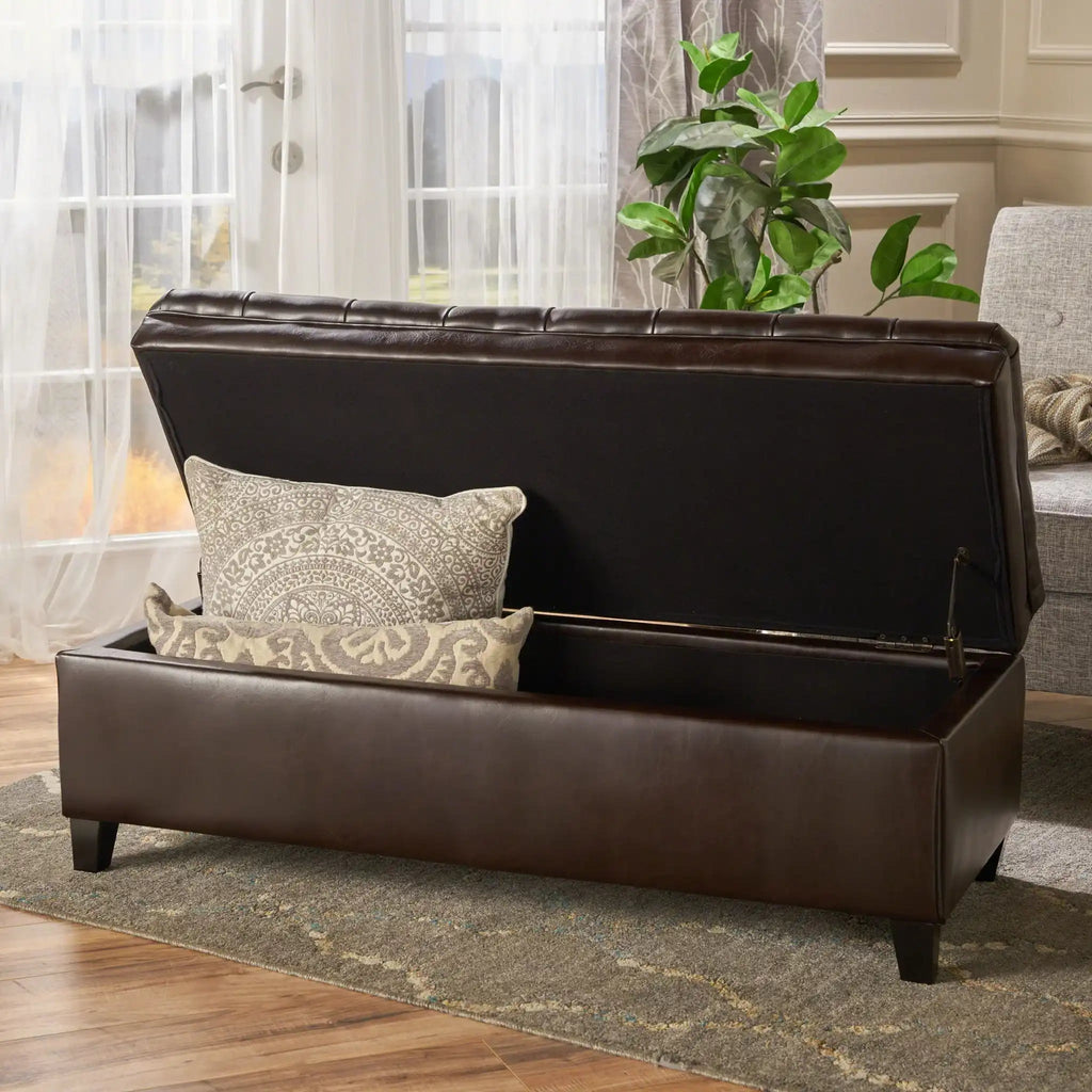 Juliana Storage Ottoman With Birch Legs