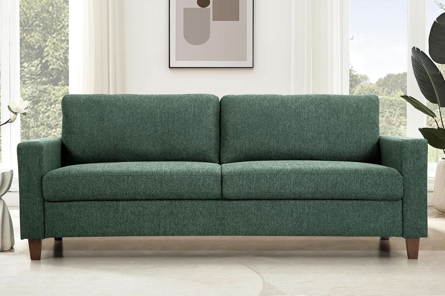 Green Mid-Century Sofa and Loveseat Set