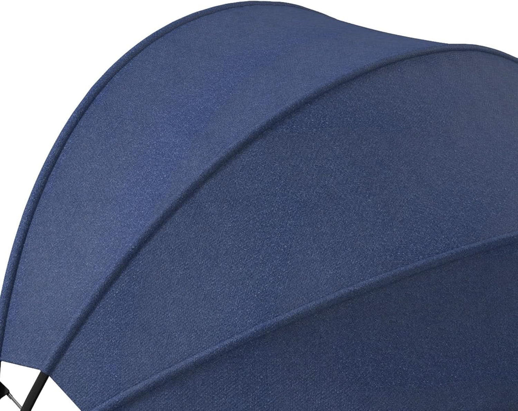 Round Convertible Daybed With Sun Canopy Outdoor Dark Blue