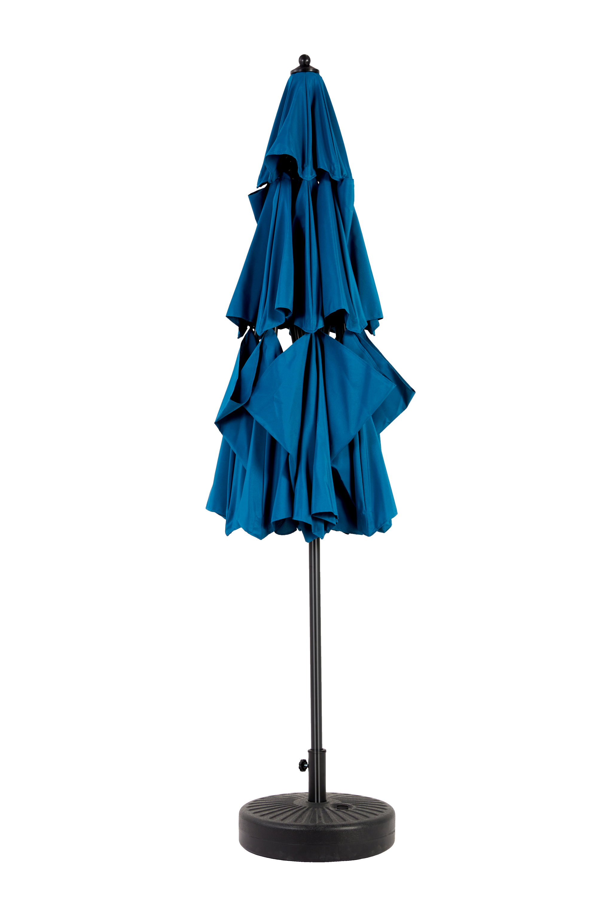 Aluminium 10ft 3 Tier Auto-tilt Outdoor Patio Umbrella - Dark Blue