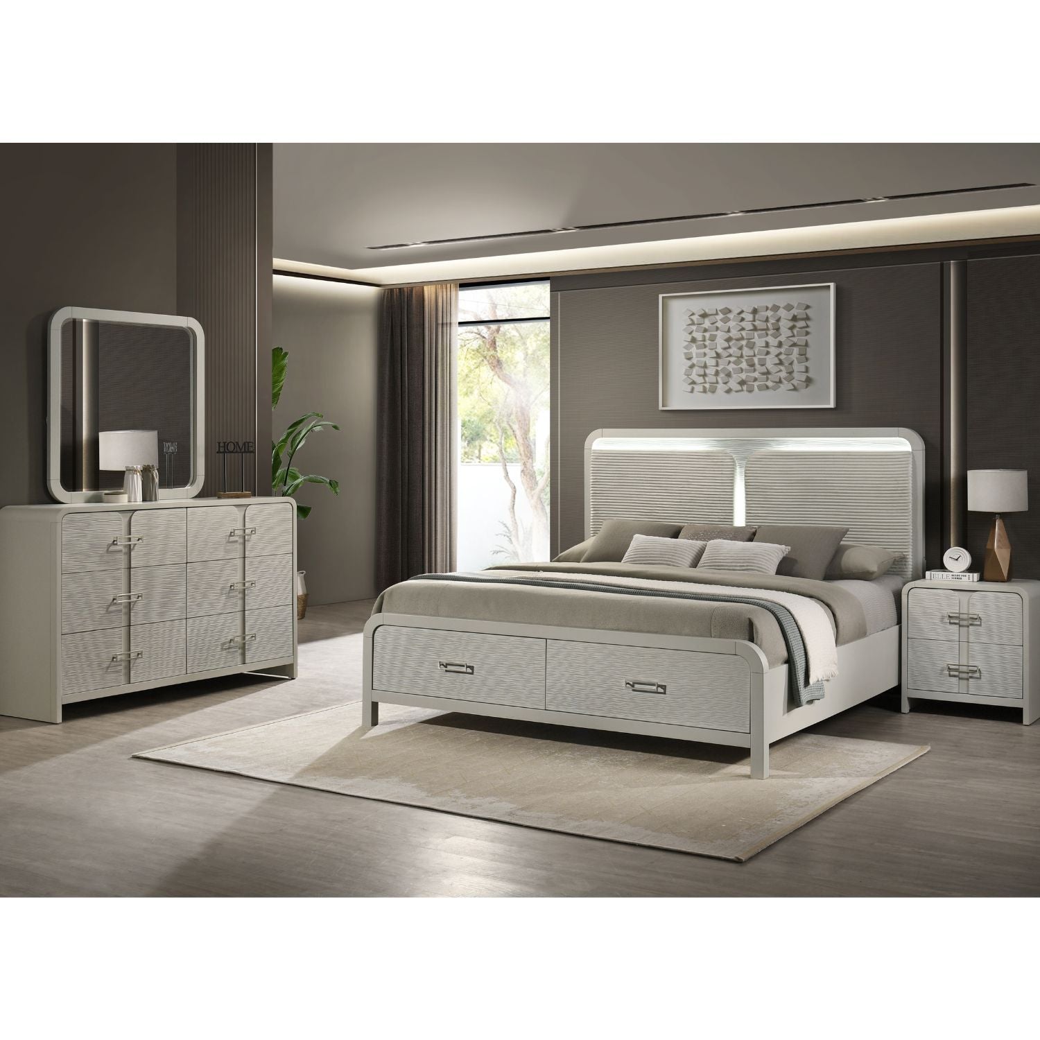 Aria Modern Storage Bedroom Set