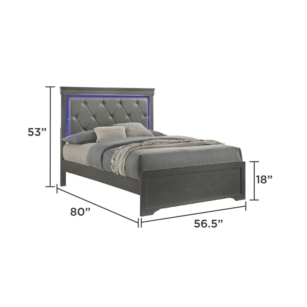 Blaze LED Upholstered Bedroom Set