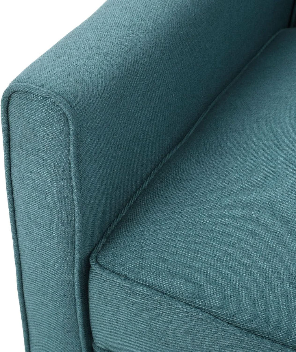 Emmie Fabric Recliner Set In Dark Teal And Dark Brown