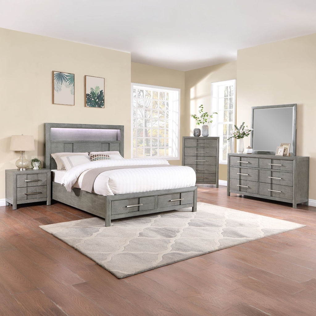 Kenzo LED Storage Bedroom Set