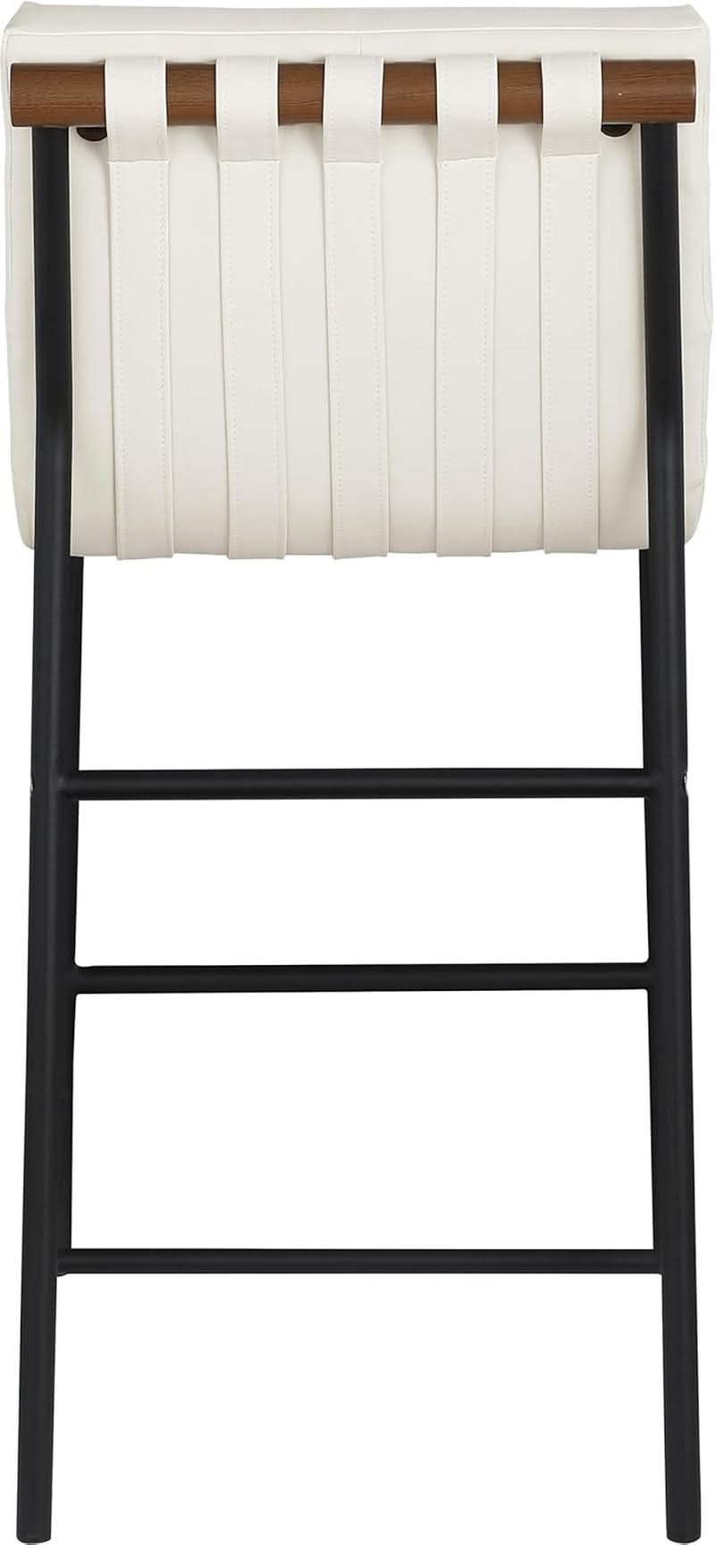 Burke 813Cream Contemporary Counter Stool Cream Matte Black Frame