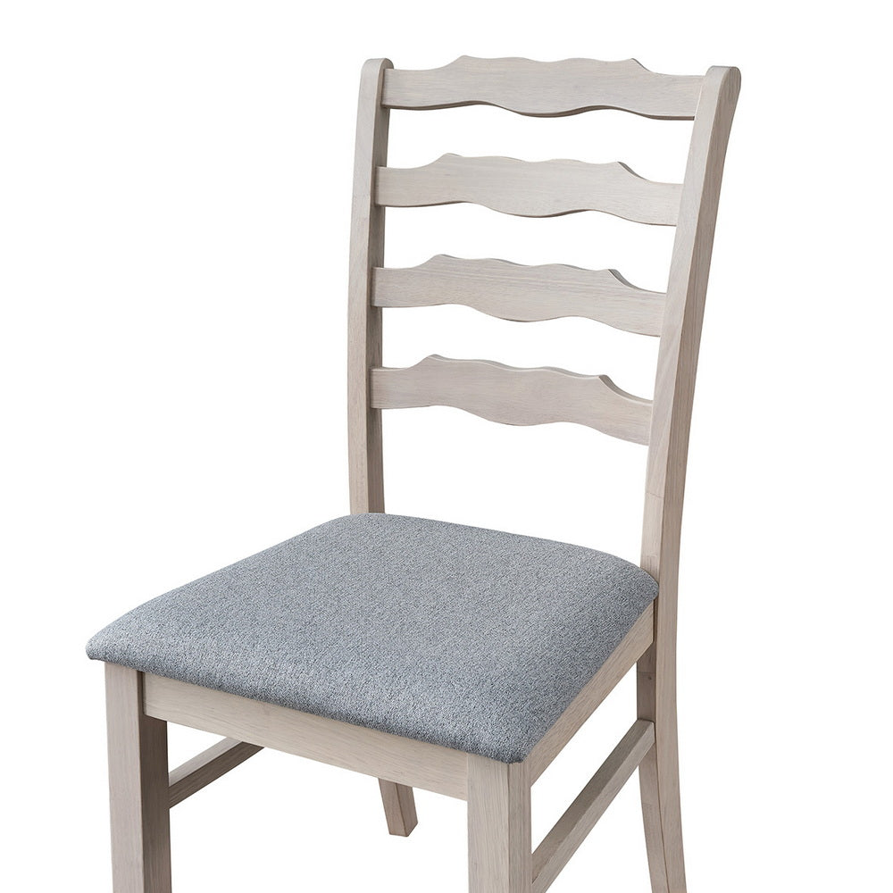 ACTU Solid Wood Dining Set with Upholstered Chairs