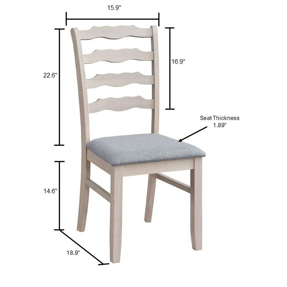 ACTU Solid Wood Dining Set with Upholstered Chairs