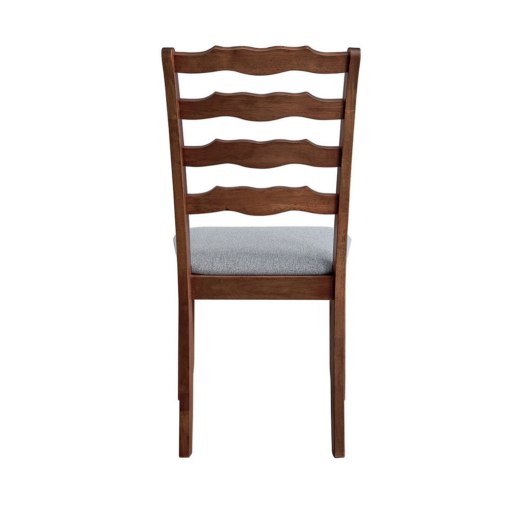 ACTU Solid Wood Dining Set with Upholstered Chairs