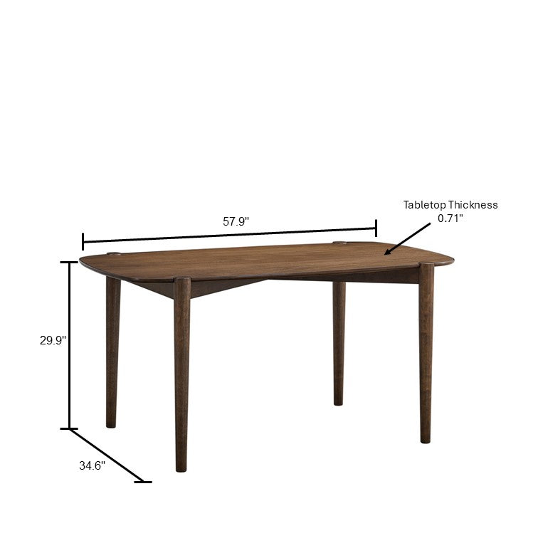 ACTU 58-Inch Solid Wood Dining Set