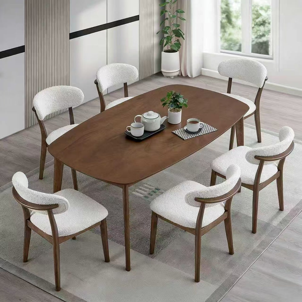 ACTU Modern Dining Set with Upholstered Chairs