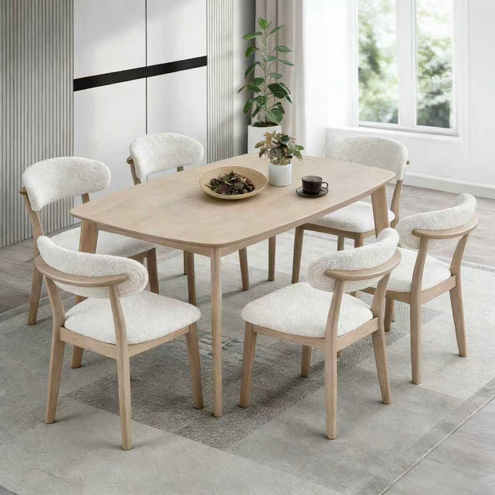 ACTU Modern Dining Set with Upholstered Chairs