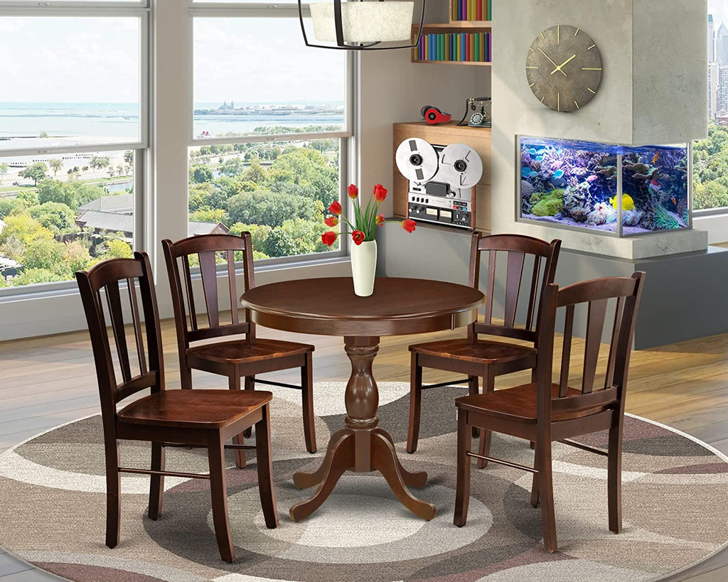 Amelia 5-Piece Mahogany Dining Set