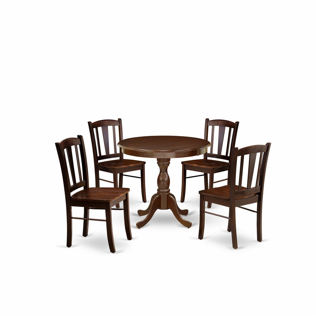 Amelia 5-Piece Mahogany Dining Set