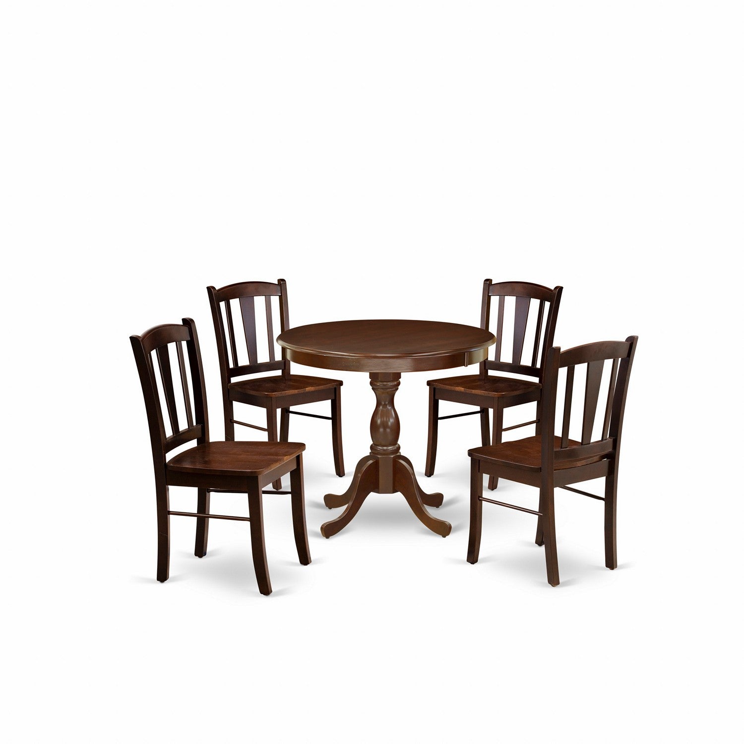 Amelia 5-Piece Mahogany Dining Set