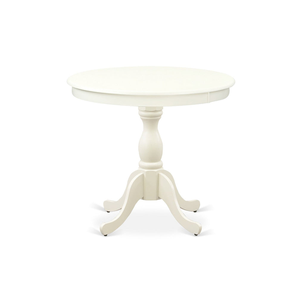 3-Piece Linen White Kitchen Dining Set with Wood Chairs