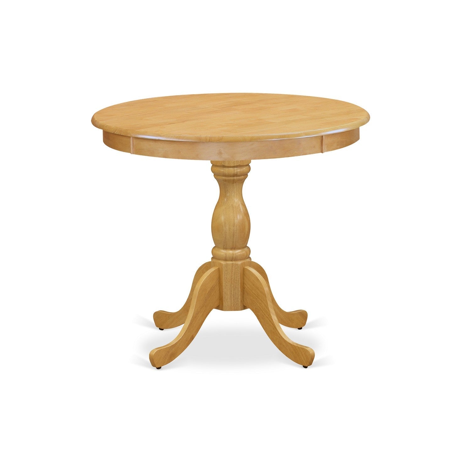 Oak 3-Piece Dining Set with Slatted Chairs