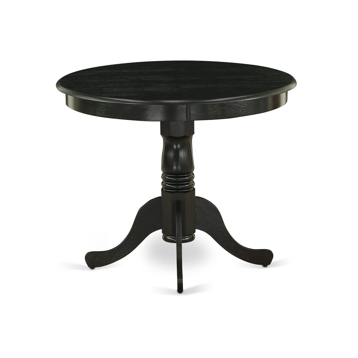 Black 5-Piece Dining Set with Wood Chairs