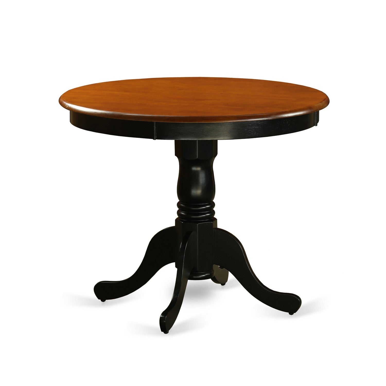 5-Piece Black Kitchen Dining Set with Wood Chairs