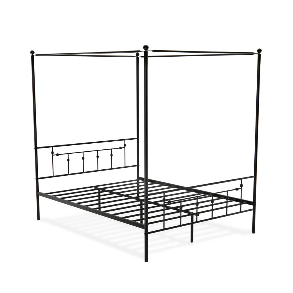 Anniston Queen Canopy Bed in Black