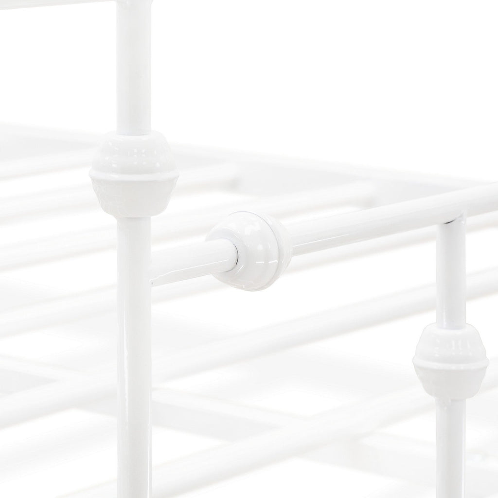 Anniston Queen Canopy Bed in Linen White
