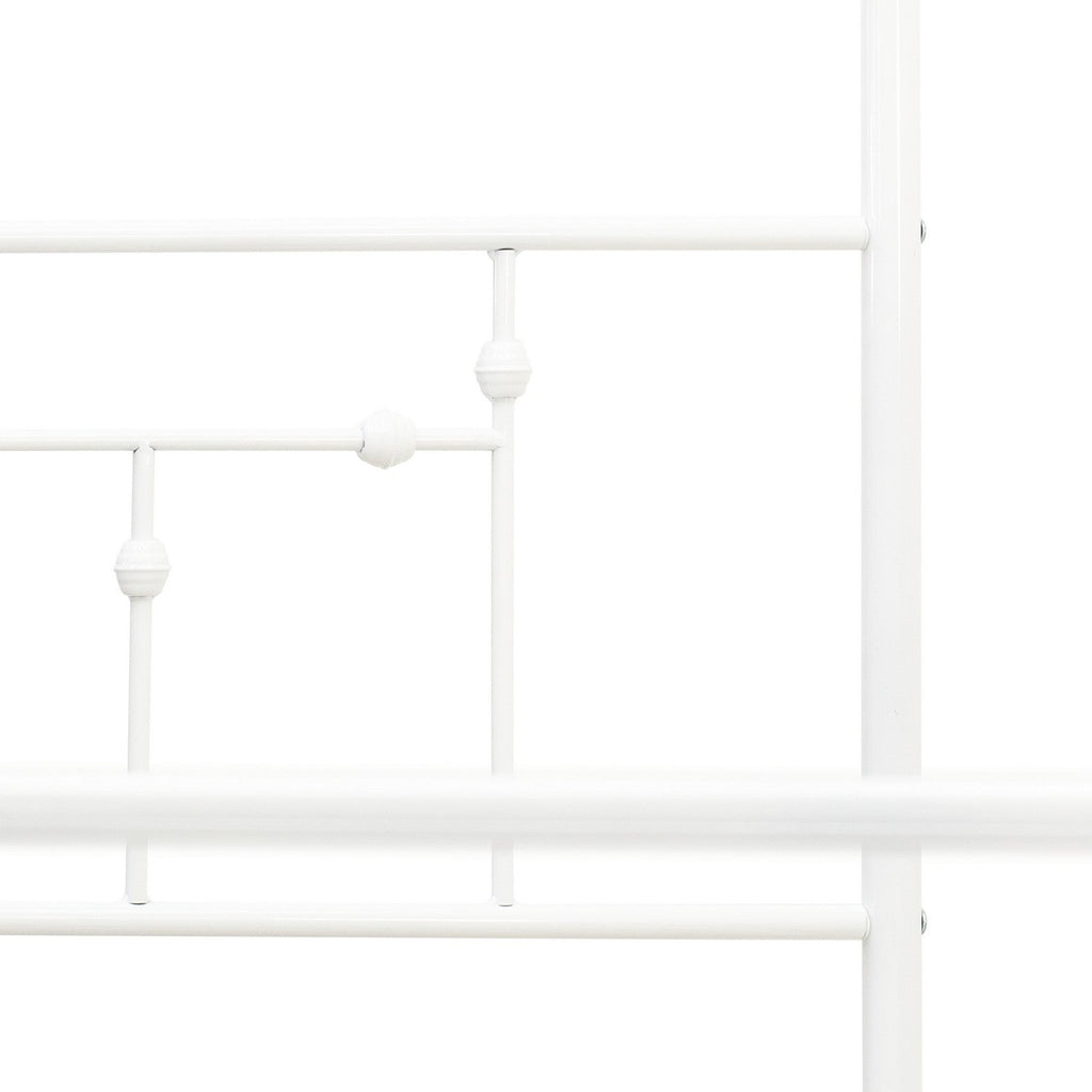 Anniston Queen Canopy Bed in Linen White