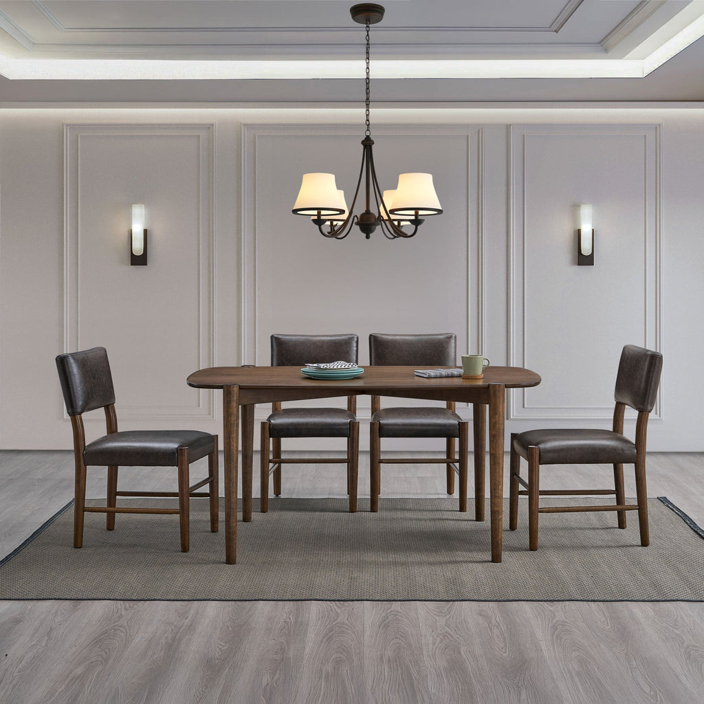 ACTU 58-Inch Solid Wood Dining Set