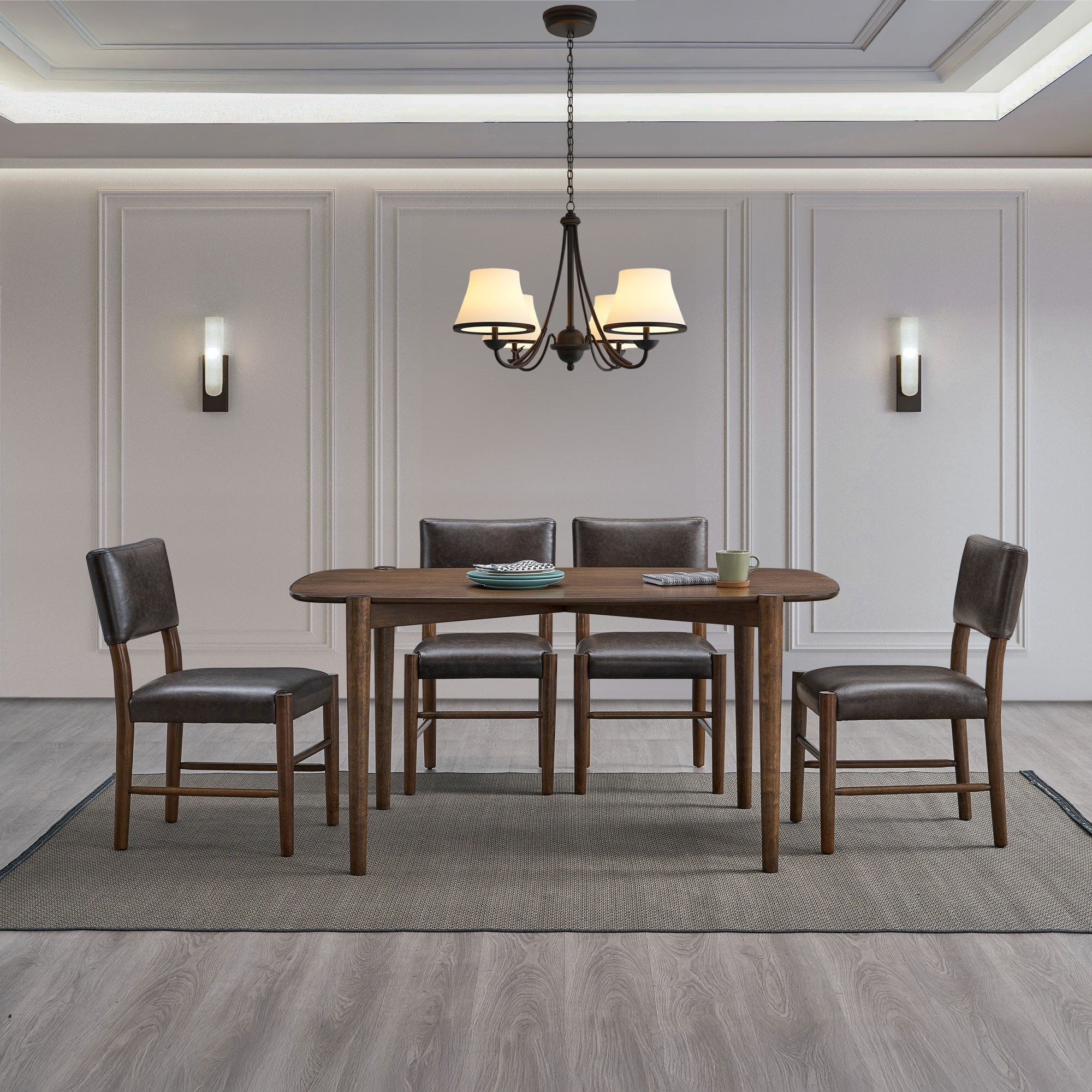 ACTU 58-Inch Solid Wood Dining Set
