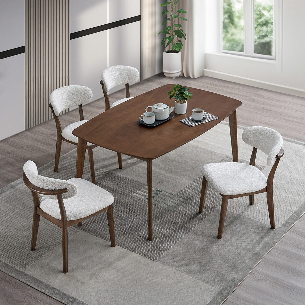 ACTU Modern Dining Set with Upholstered Chairs