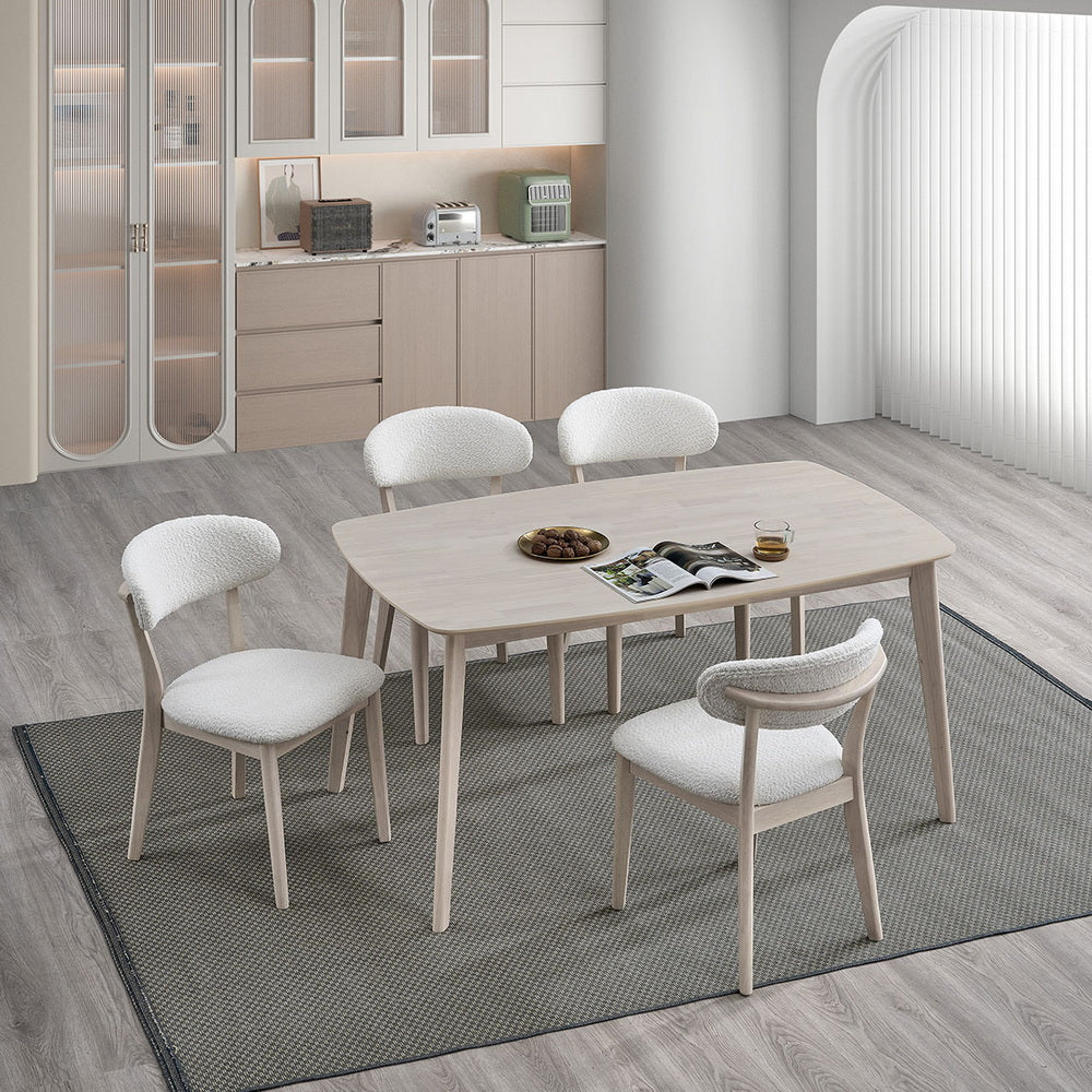 ACTU Modern Dining Set with Upholstered Chairs