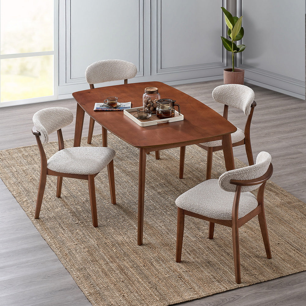 ACTU Modern Dining Set with Upholstered Chairs