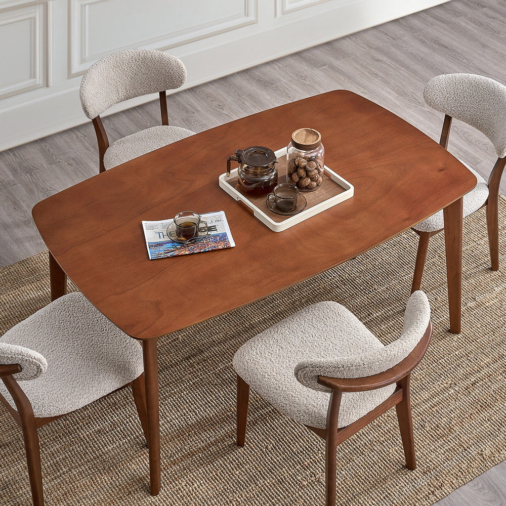 ACTU Modern Dining Set with Upholstered Chairs