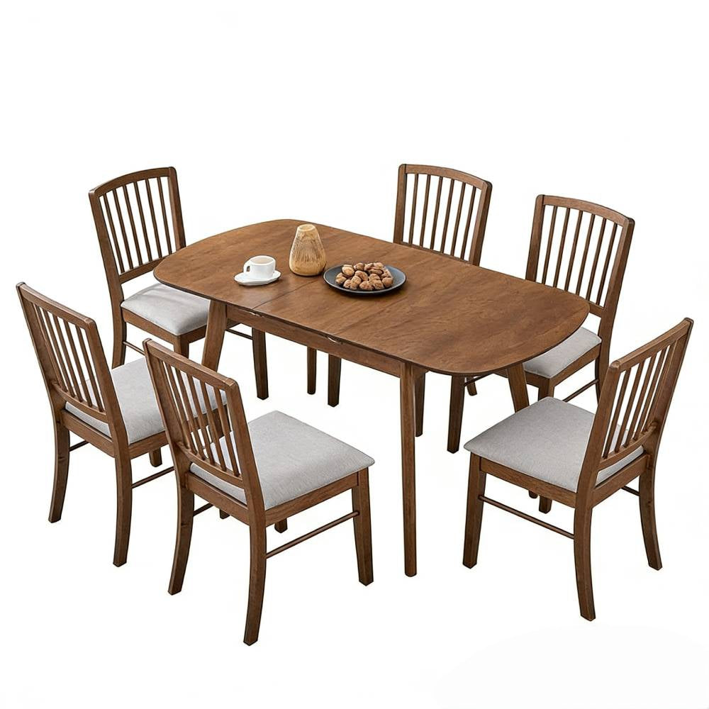 ACTU Extendable Solid Wood Dining Set