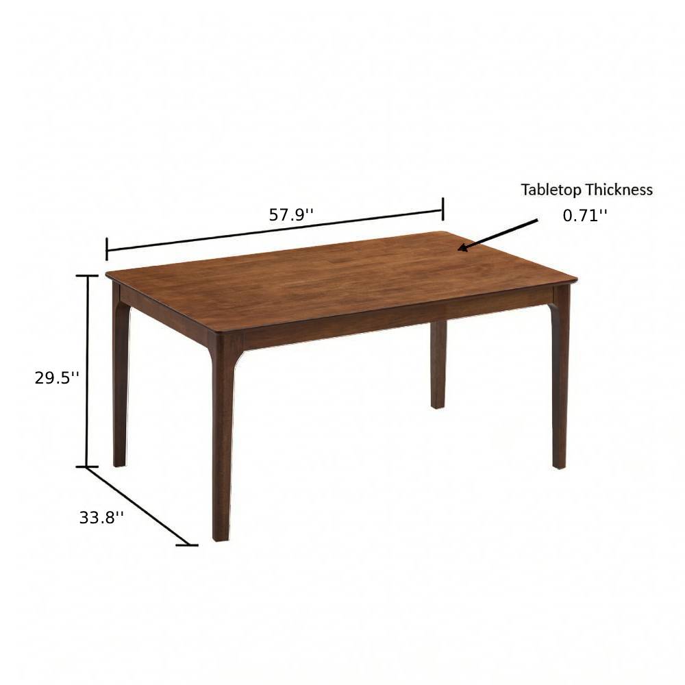 ACTU Solid Wood Dining Set with Upholstered Chairs