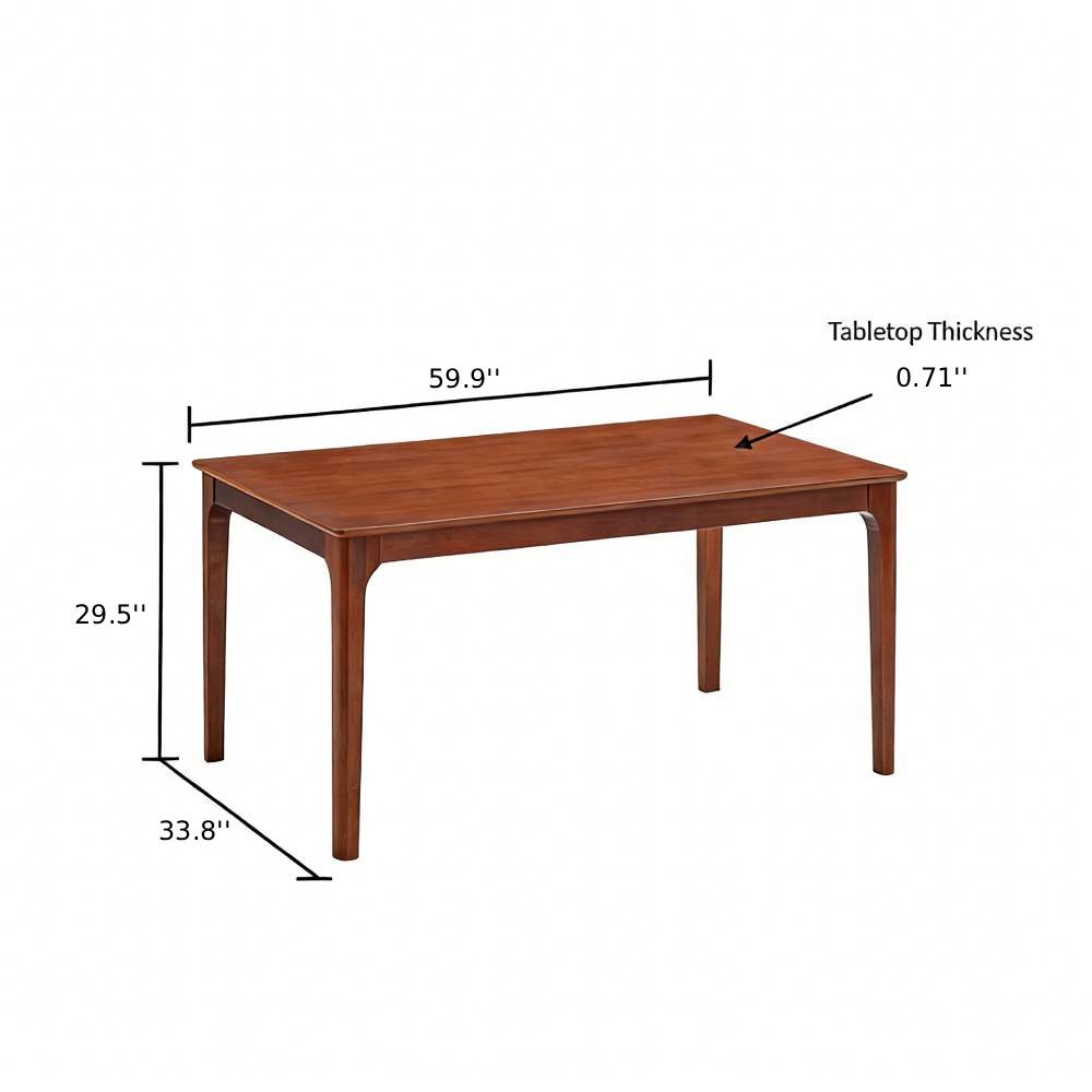 ACTU Solid Wood Dining Set with Upholstered Chairs